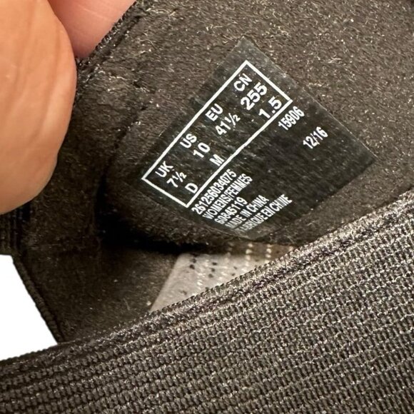 Clarks Cloudsteppers Sandals Womens 10 Arla Jacory Slingback Wedge Gray Black - Picture 6 of 8